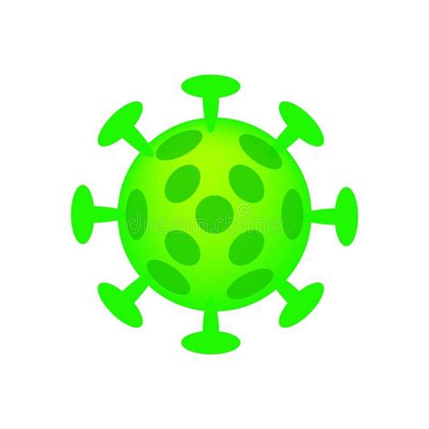 Virus Illustration Green Color For Icon Virus Simple Flat
