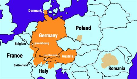Map Of Europe In German Language Map