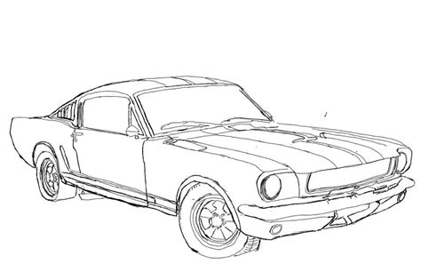 Sketches Of 2015 Ford Mustang Coloring Pages