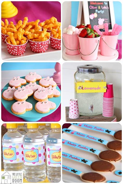 How do you make your child's peppa pig themed birthday into a pigsty without turning your house into a pigsty? Kara's Party Ideas Peppa Pig Twins Party with Such Great Ideas via Kara's Party Ideas ...