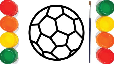 Soccer Ball Drawing Football Coloring Pages For Kids Chuchu Colors