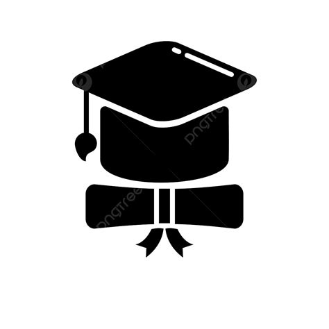 Graduation Cap And Diploma Clipart Black And White