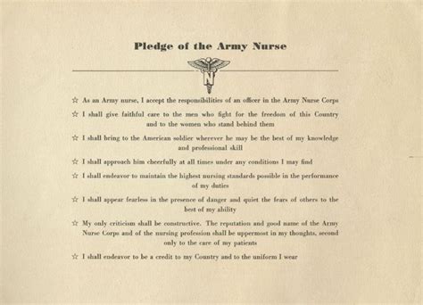 The Pledge Of The Army Nurses Army Nurse Nurse Quotes Nurse