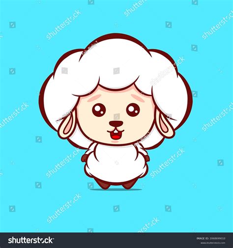 Cute Sheep Character Kawaii Designs Stock Vector Royalty Free 2068699010