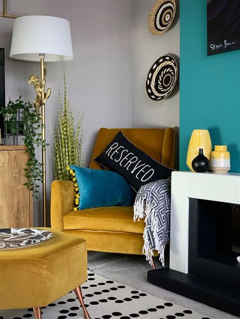 Teal And Mustard Decor Yellow Living Room Mustard Living Rooms Teal