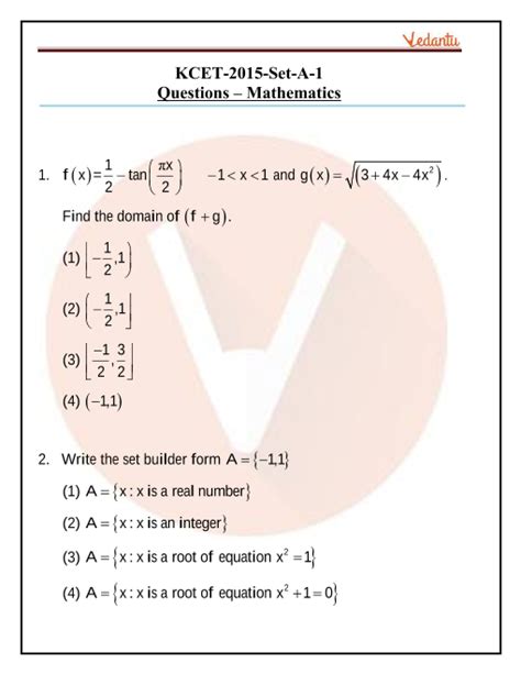 Reflect on a time when you questioned or challenged a belief or idea. KCET 2015 Previous Year Question Paper for Maths - Free ...