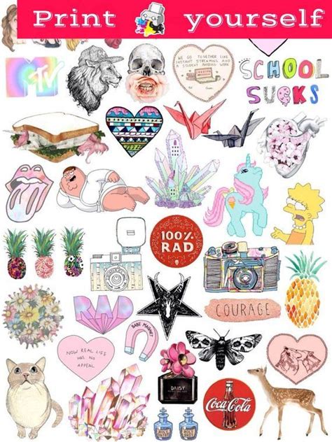 pdf free printable aesthetic stickers printable hd aesthetic cute font