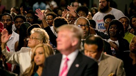 Seeking Support And Invoking Faith Donald Trump Visits A Black Church For The First Time The