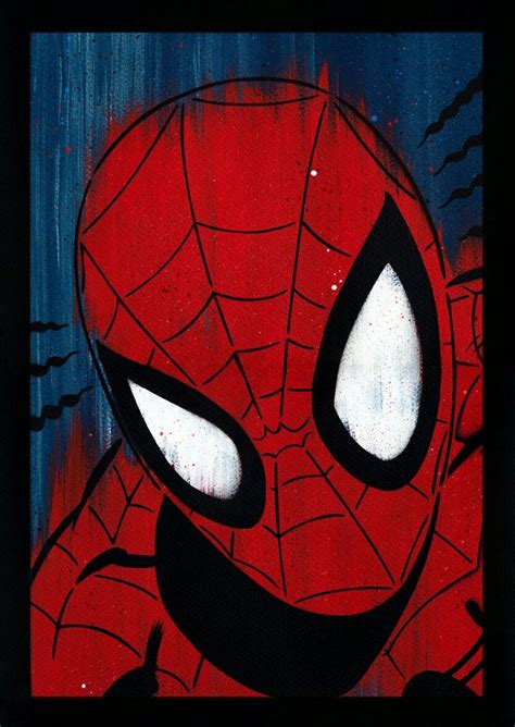 Spiderman Canvas Art Spiderman Painting Avengers Painting Spiderman