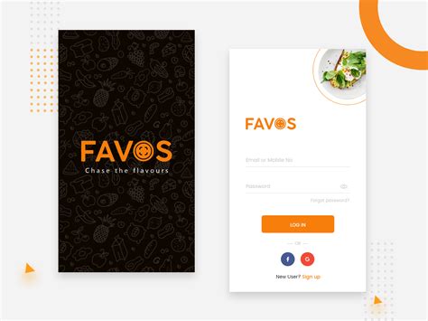 Favos Food App Splashlogin By Parthsarthi Trivedi On Dribbble