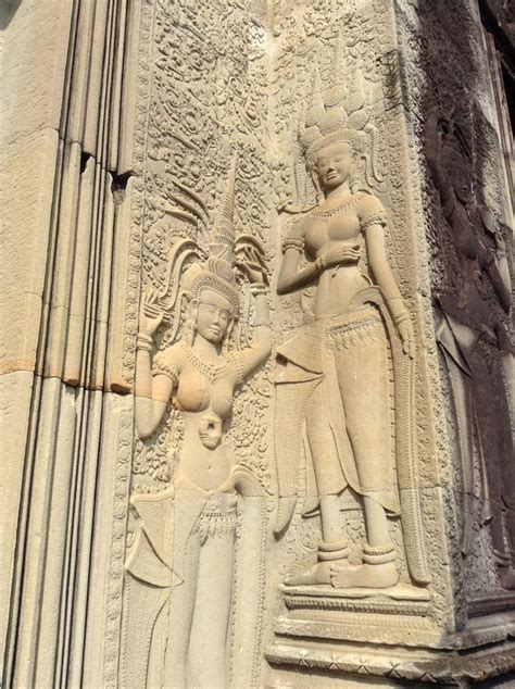 Carvings Of Angkor Wat Temple