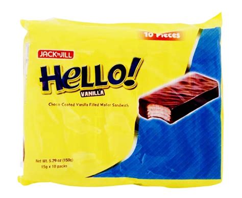 Jack N Jill Hello Vanilla Choco Coated Filled Wafer Sandwich 10
