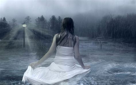 Lonely Girl Walking In Rain 1440x900 Wallpaper