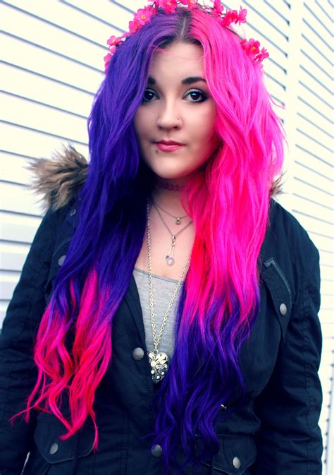 Not Your Typical Hair Blog Split Dyed Hair Hair Styles Hair Color