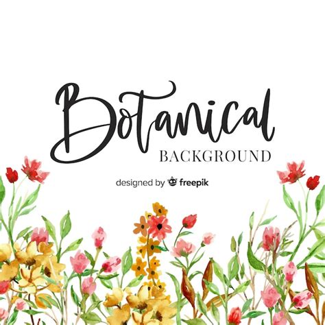 Free Vector Watercolor Botanical Background