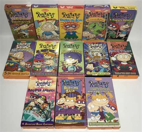 NICKELODEON RUGRATS LOT Of 13 VHS Video Tape Runaway Reptar Chuckie The
