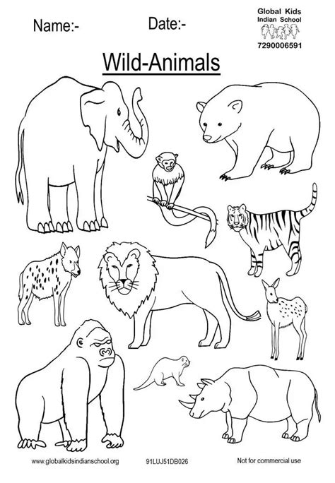 Wild Animal Coloring Pages Coloring Pages For Kids