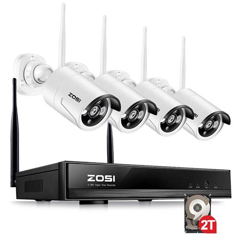 Zosi 4ch Wireless Nvr Cctv System 960p Ip Camera Wifi Waterproof Ir