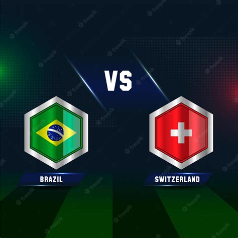 Premium Vector Soccer World Cup 2022 Brazil Vs Switzerland With