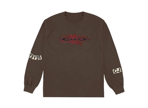 Travis Scott Cactus Jack Reverse Jack Long Sleeve Tee Dark Brownの新品