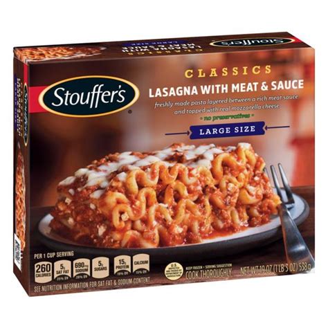 Stouffer S Satisfying Servings Lasagna With Meat Sauce Hy Vee