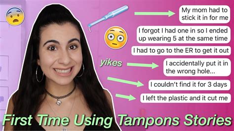 reading your first time using a tampon stories yikes just sharon youtube