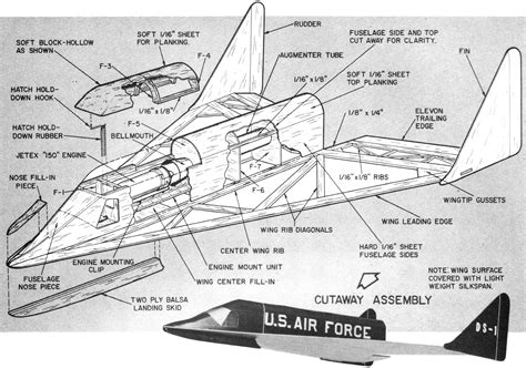 Rocket Jetex Powered Dyna Soar Article And Plans July 1962 American