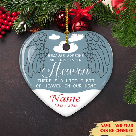 Personalized Ceramic Christmas Ornaments Heaven In Our Home