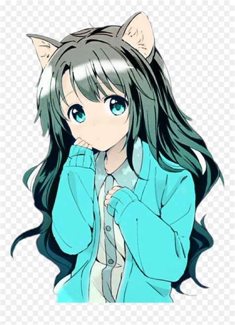 Anime Girl Cat Ears Hd Png Download Vhv