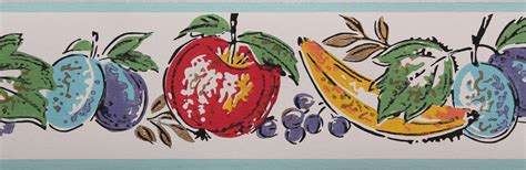 Trimz Vintage Wallpaper Border Fruit Festival Rosies Vintage Wallpaper