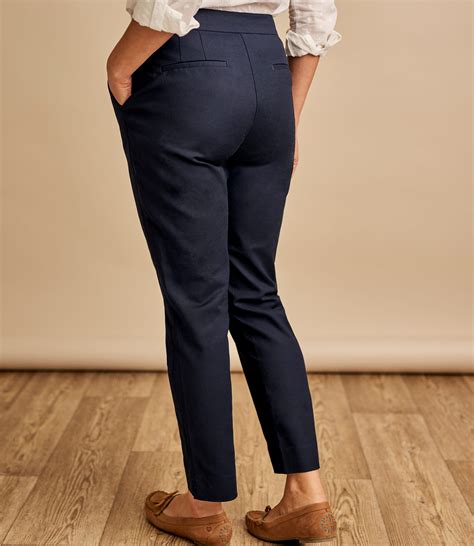 Navy Classic Stretch Straight Leg Pant Woolovers Au