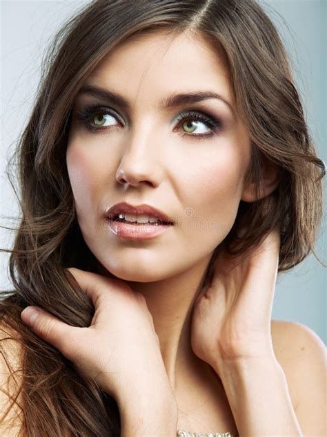 Woman Face Close Up Beauty Portrait Female Model Stock Image Image