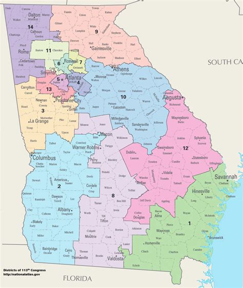 Georgia House Of Representatives Districts Map | secretmuseum