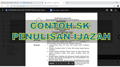 Demikianlah surat permohonan kami sebelumnya kami ucapkan terima kasih. CONTOH SK PENULISAN IJAZAH - tasADMIN