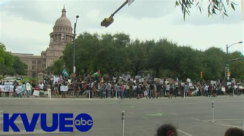 Rally In Downtown Austin Raises Awareness On Israel Palestine Unrest