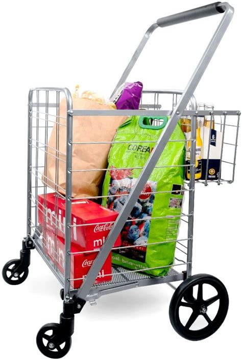 Supenice Jumbo Shopping Cart With Double Basket Grocery