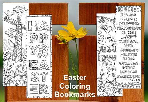 Ricldp Artworks Easter Coloring Bookmarks 2