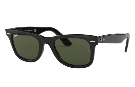 Original Wayfarer Classic Sunglasses In Black And Green Ray Ban