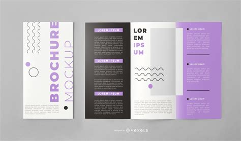 Triptych Modern Brochure Mockup Psd Editable Template
