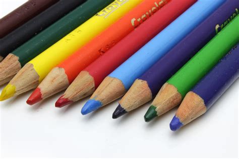 Gambar Pensil Warna Colored Pencils Closeup Sekolah Pensil Kayu