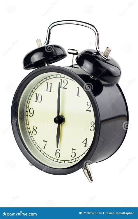 Black Alarm Clock Isolated On White Stock Photo Image Of Watch Black