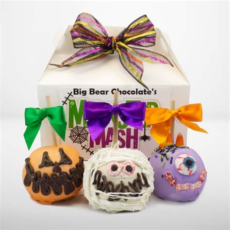 Monster Mash Box Three Chocolate Caramel Apples Etsy