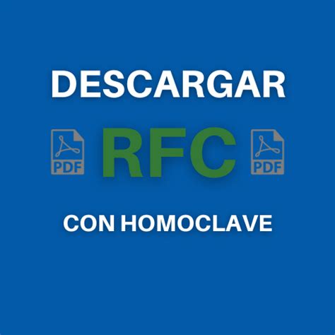 RFC Con Homoclave SAT Descarga GRATIS