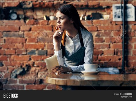 Woman Waiter Coffee Image And Photo Free Trial Bigstock
