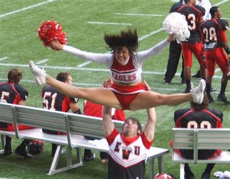 College Cheerleader Spread Eagle