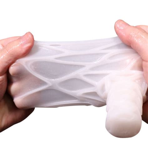Penis Sheath Male Penis Sleeve Girth Reusable Condoms Extender Enlarger Enhancer Ebay