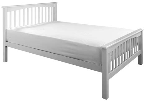 Sandra White Wooden Bed Frame With High Footend 5ft Kingsize