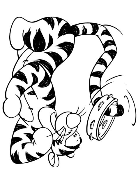 Coloring Pages Of Tigger Clip Art Library