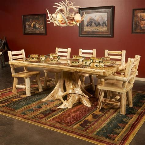 Log Cabin Dining Room Furniture Mountain Vacation Home