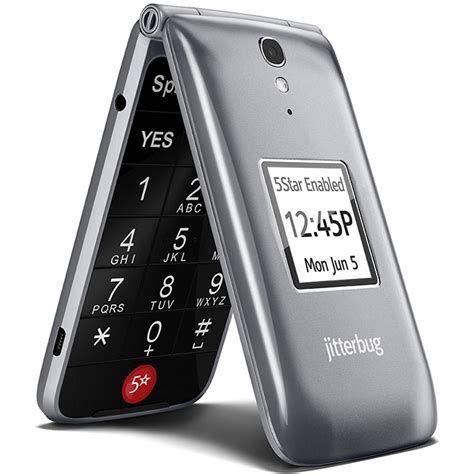 Jitterbug 4043s5rry Flip Easy To Use 4g Prepaid Cell Phone Graphite